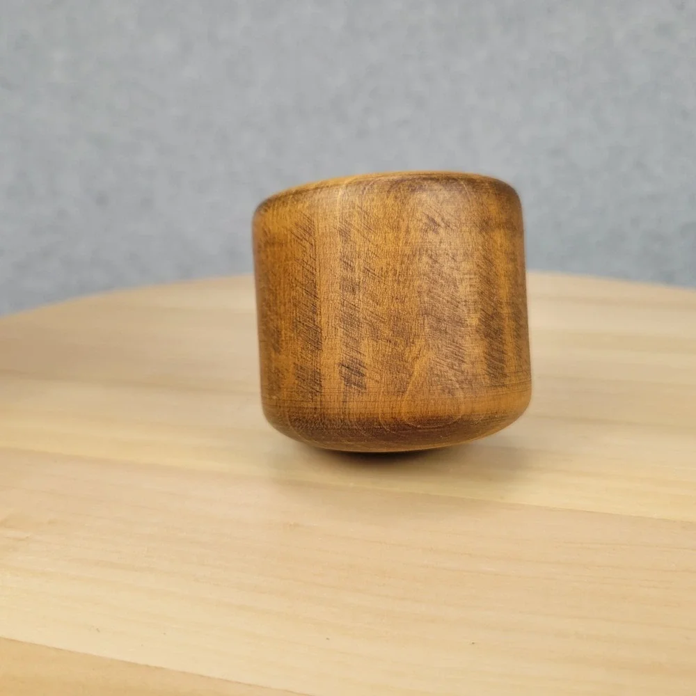 Vintage French Nutcracker Brown Wood Bowl Screw Style‎ Rustic